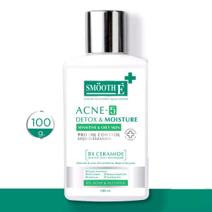 Очищающий гель для лица Smooth E Acne-5 DETOX & MOISTURE LIQUID CLEANSER - 100мл. Очищающий гель для лица Smooth E Acne-5 DETOX & MOISTURE LIQUID CLEANSER - 100мл.