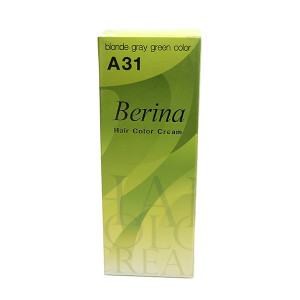 Крем краска для волос серо-зеленый блонд - A31 (Berina) - 60гр. 