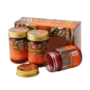 Тайский тигровый черно фиолетовый бальзам Tiger Thai Balm Banna (Banna) - 50гр. x 3 шт.