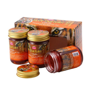 Тайский тигровый черно фиолетовый бальзам Tiger Thai Balm Banna (Banna) - 50гр. x 3 шт.